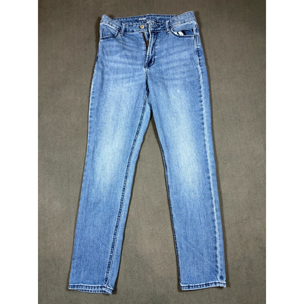 Old Navy Jeans Women's 6 Blue Denim Ultra High Rise Skinny Leg Grunge Streetwear